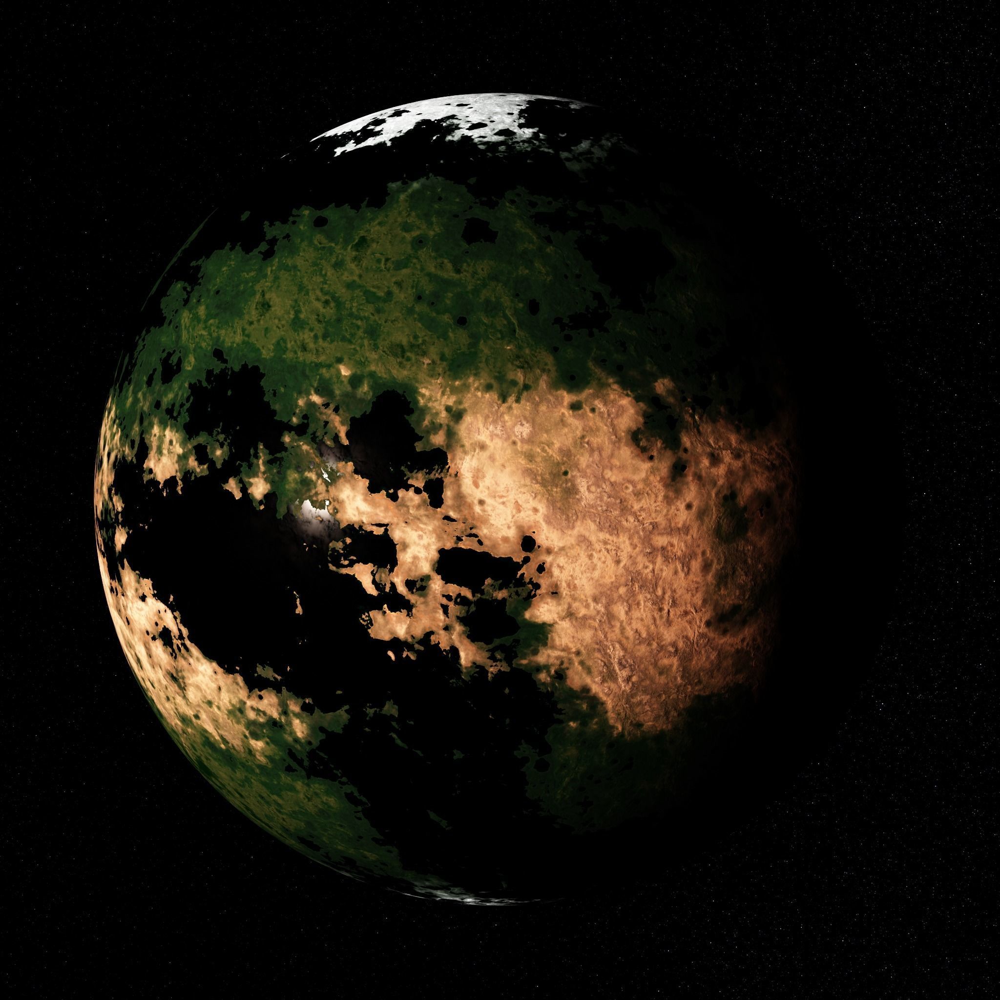 Procedural Habitable Planet Generator for Octane and C4D 3D model_11