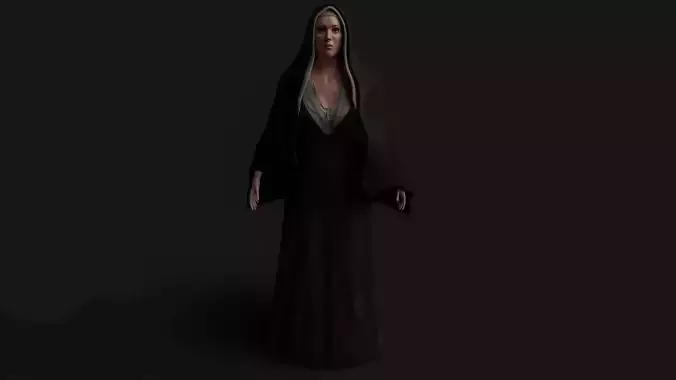 Nun-woman star wars character in dress