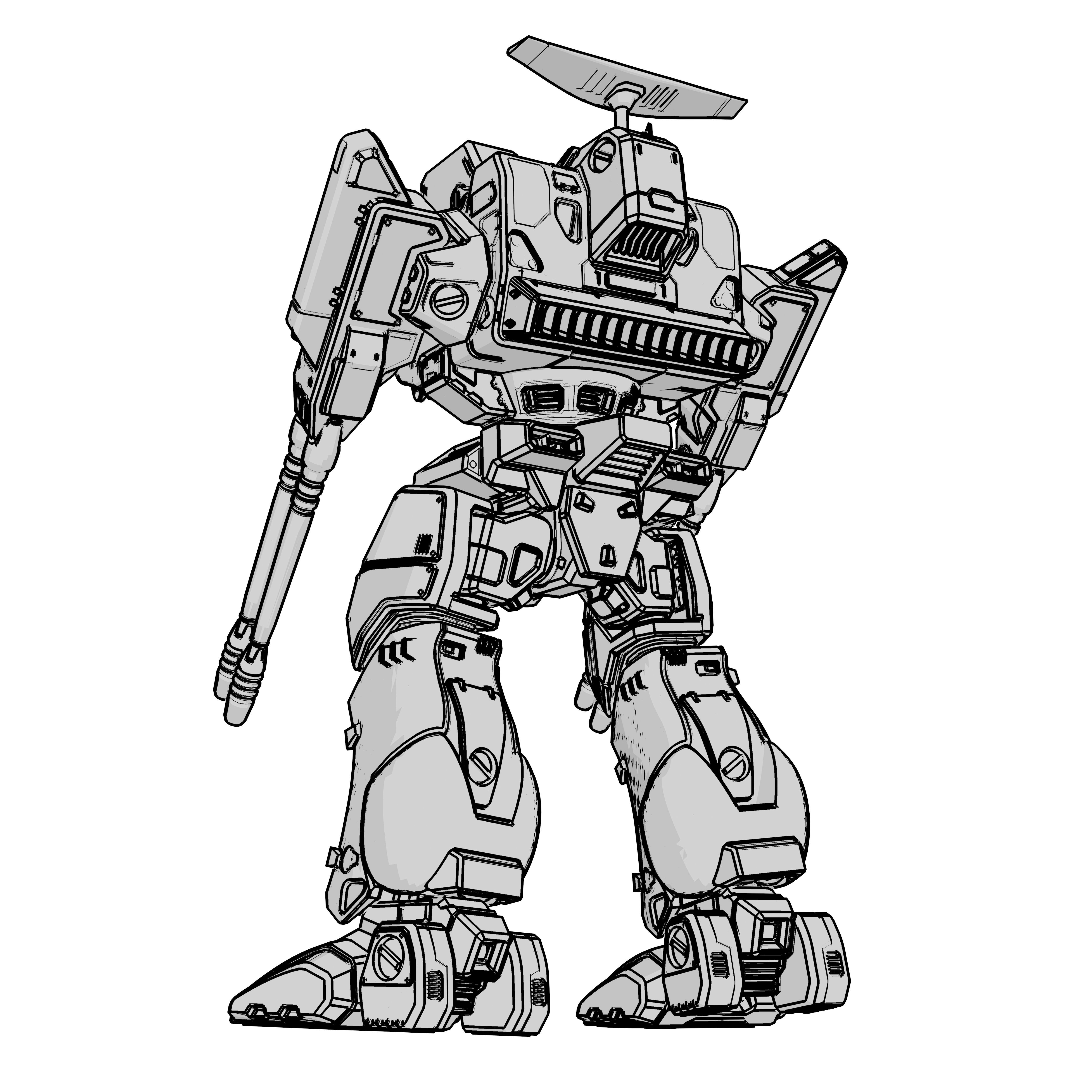 ADR-04-Mk X Destroid Defender 3D print model_3