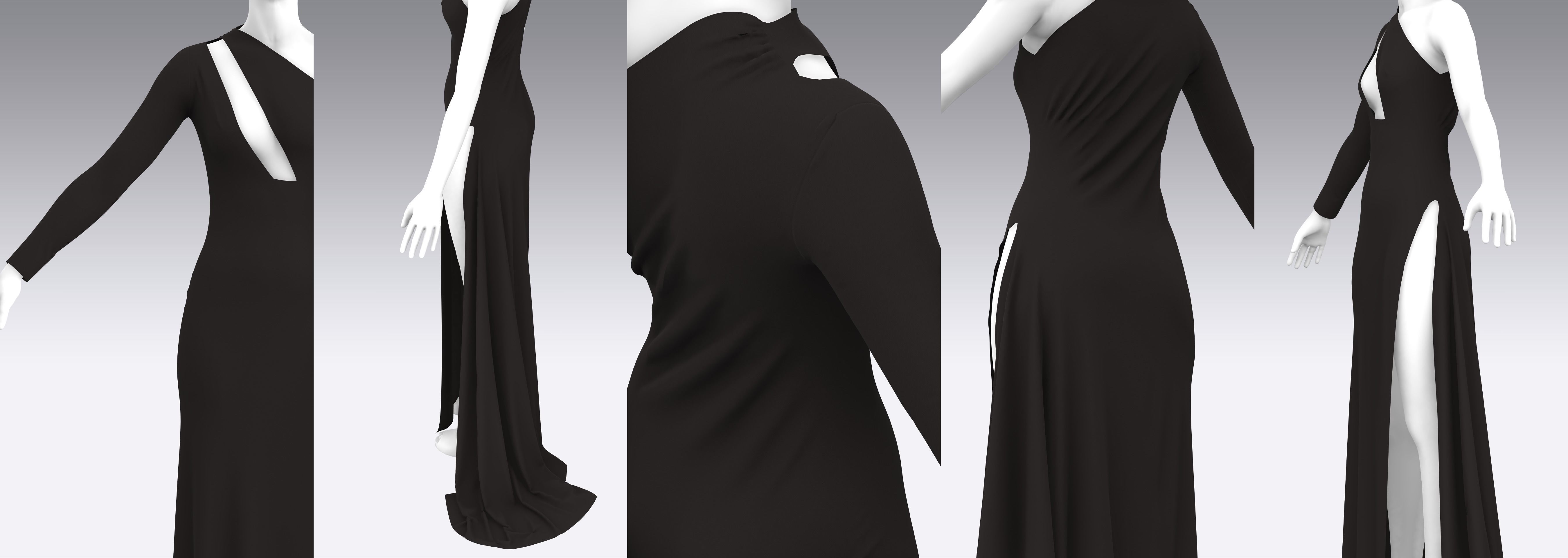 Dress Outfits MD CLO 3D ZPRJ ZPAC project files 3D model_7