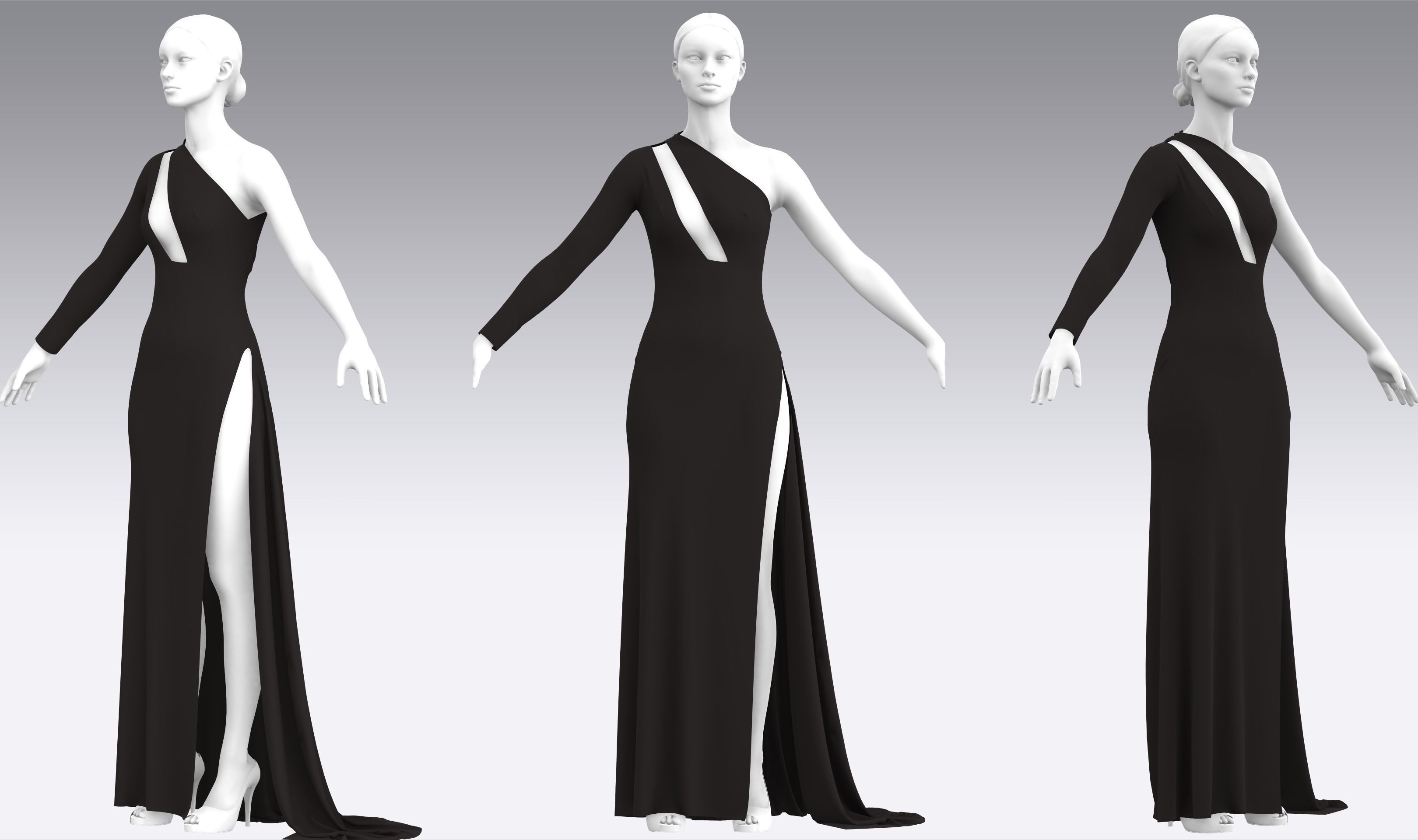 Dress Outfits MD CLO 3D ZPRJ ZPAC project files 3D model_2