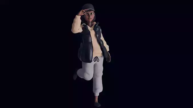 Black female cartoon character