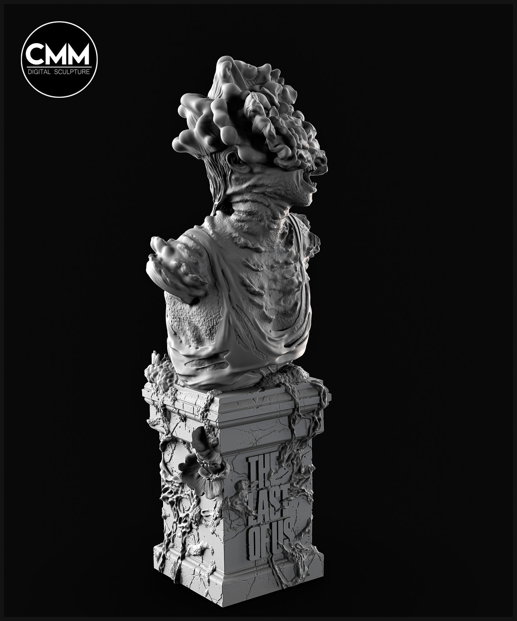 The Las Of Us clicker bust fan art  3D print model_4