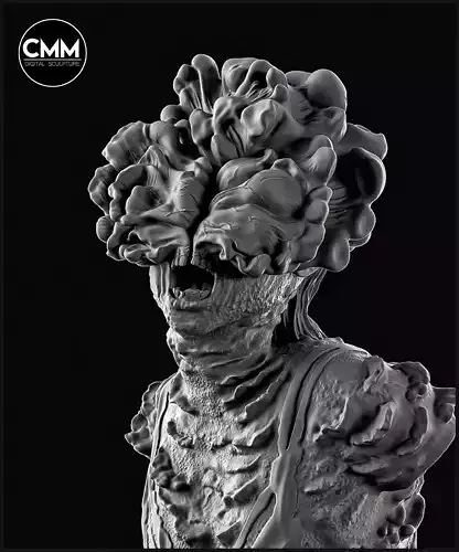 The Las Of Us clicker bust fan art  3D print model
