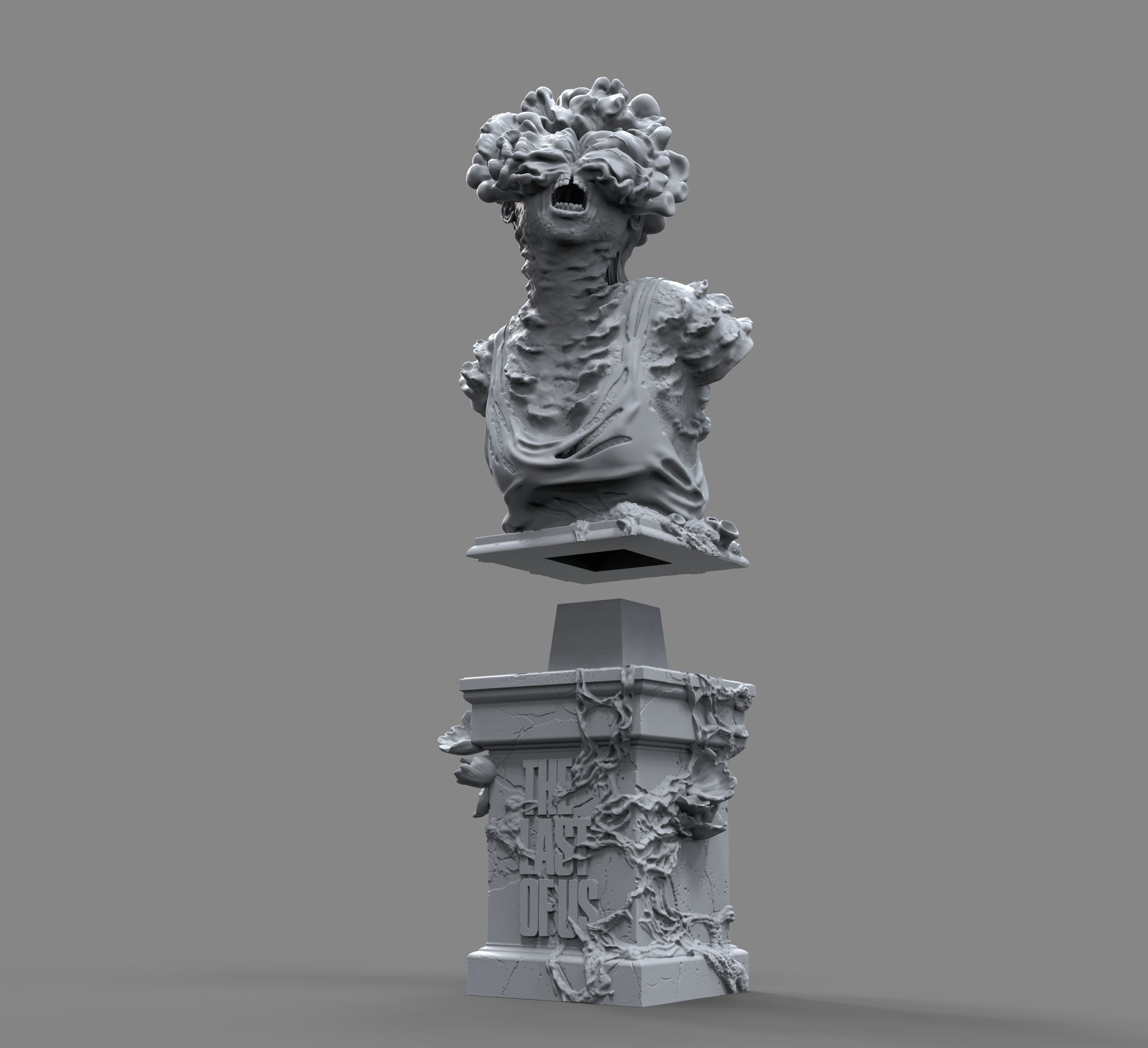 The Las Of Us clicker bust fan art  3D print model_7
