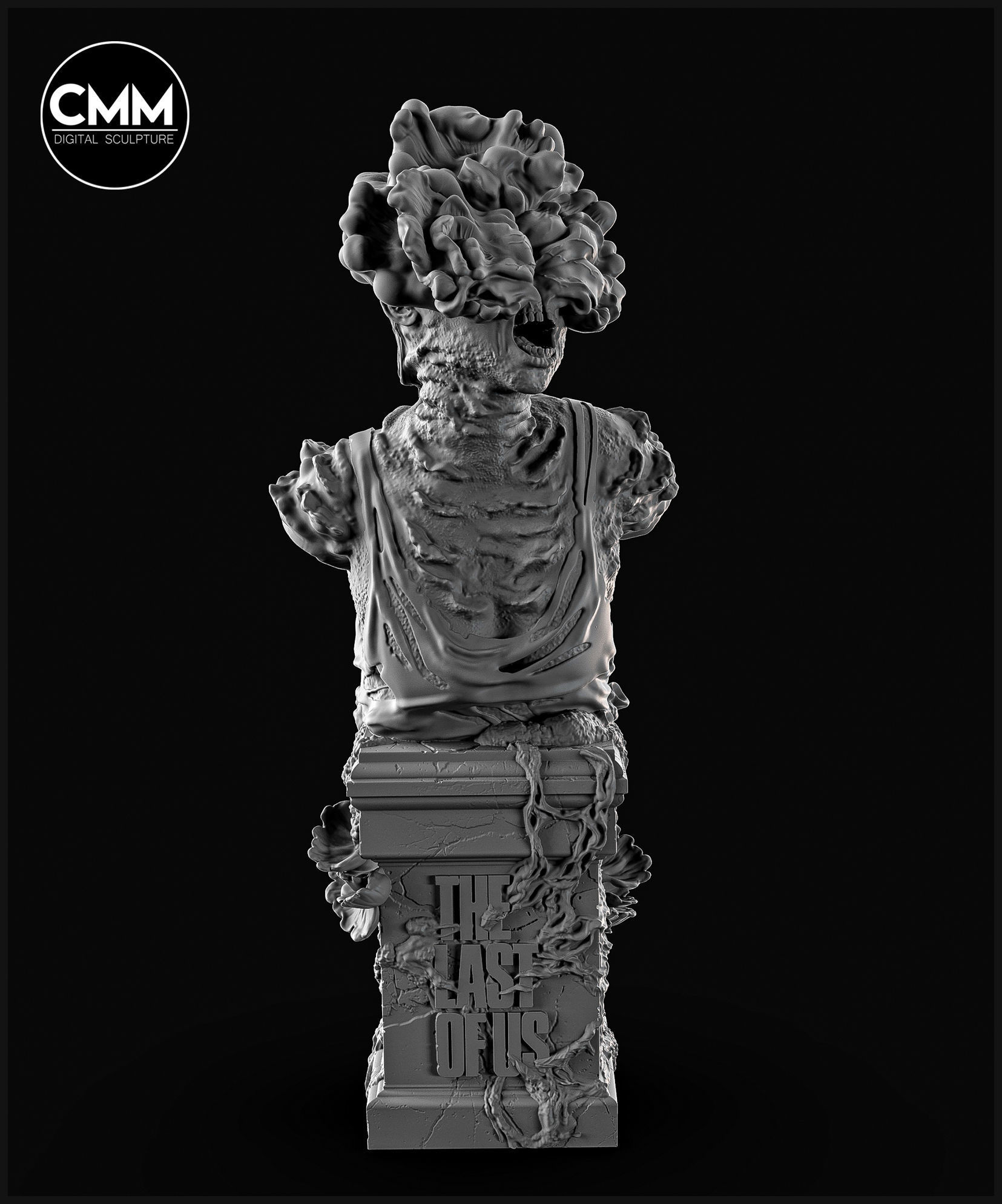 The Las Of Us clicker bust fan art  3D print model_3