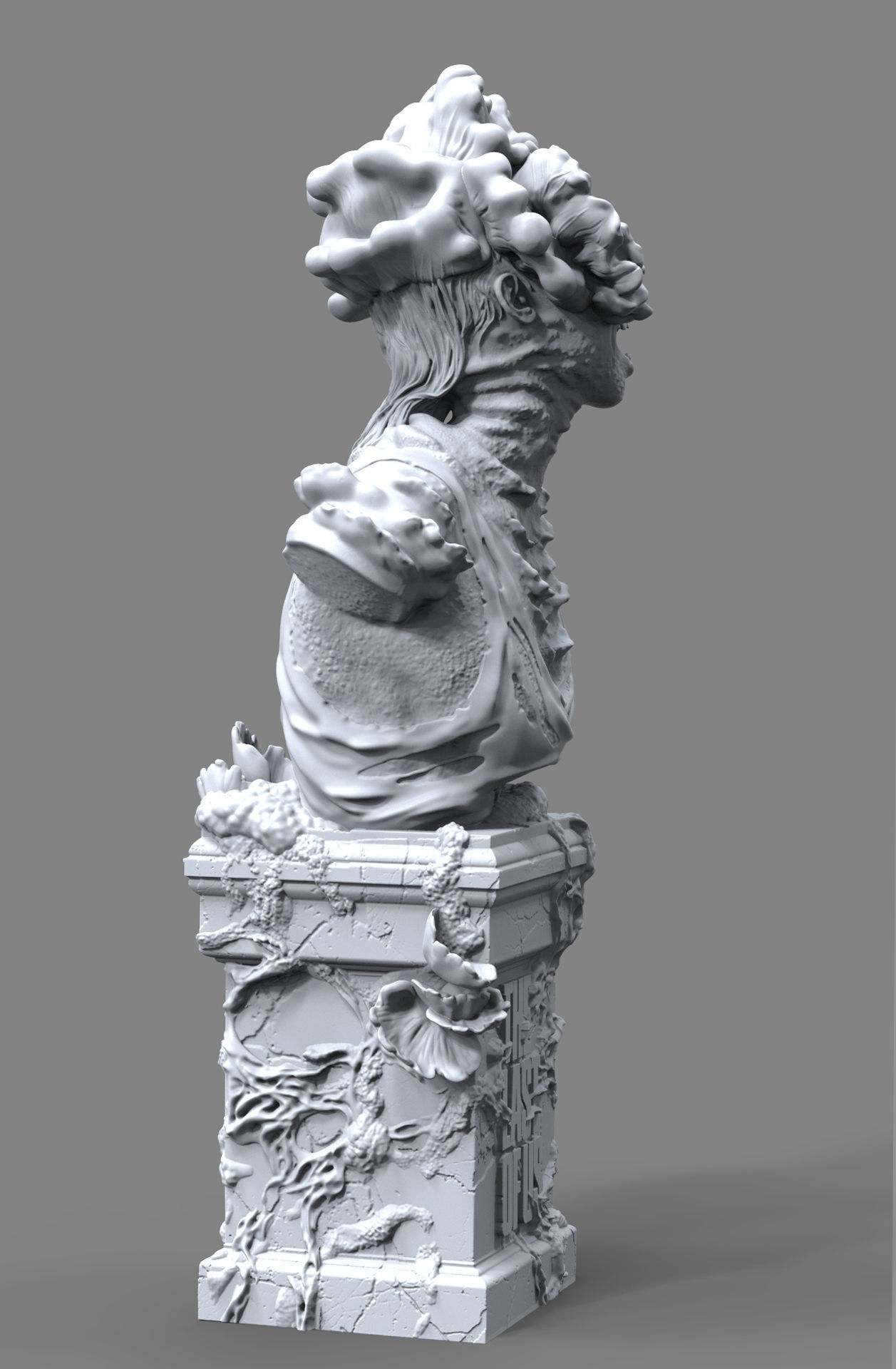 The Las Of Us clicker bust fan art  3D print model_12