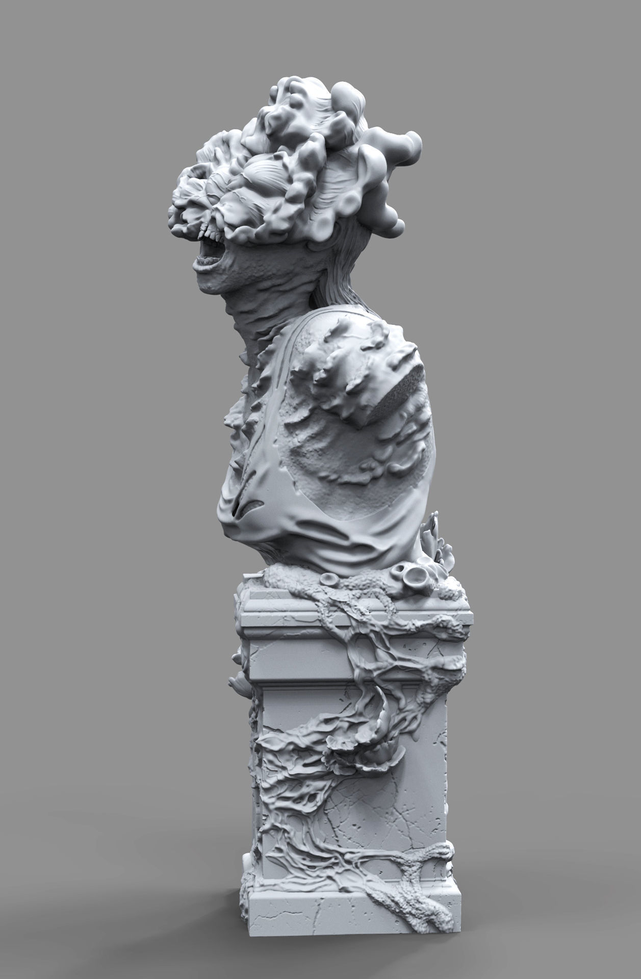 The Las Of Us clicker bust fan art  3D print model_11