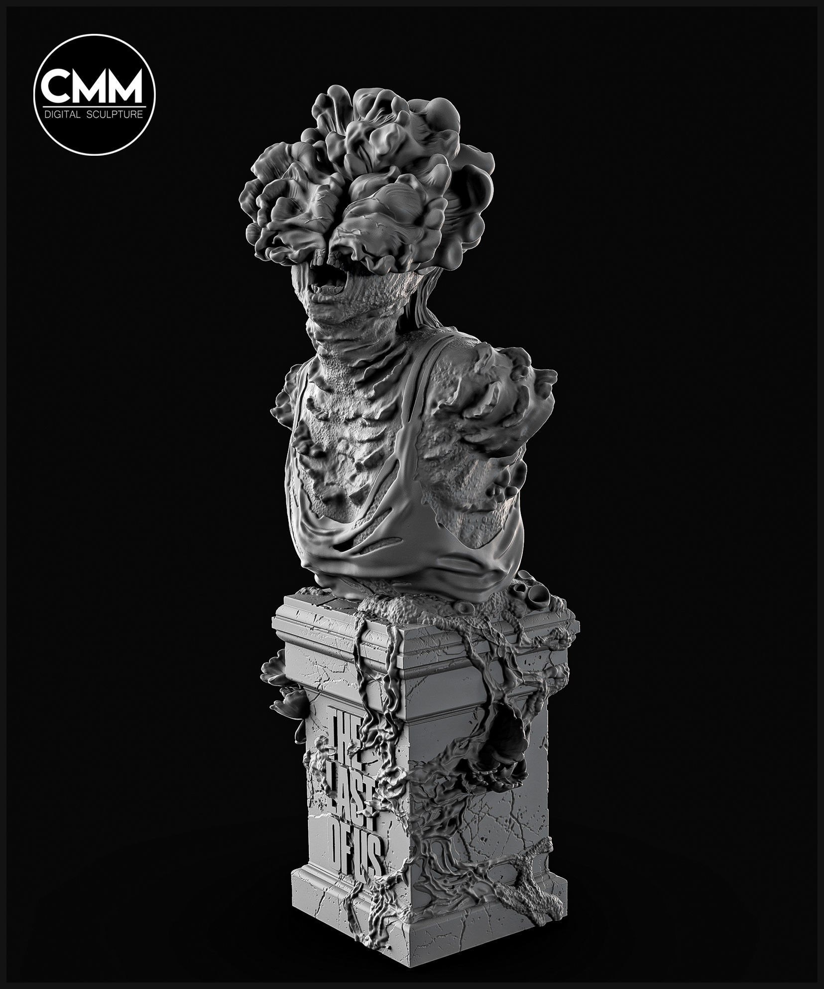 The Las Of Us clicker bust fan art  3D print model_2