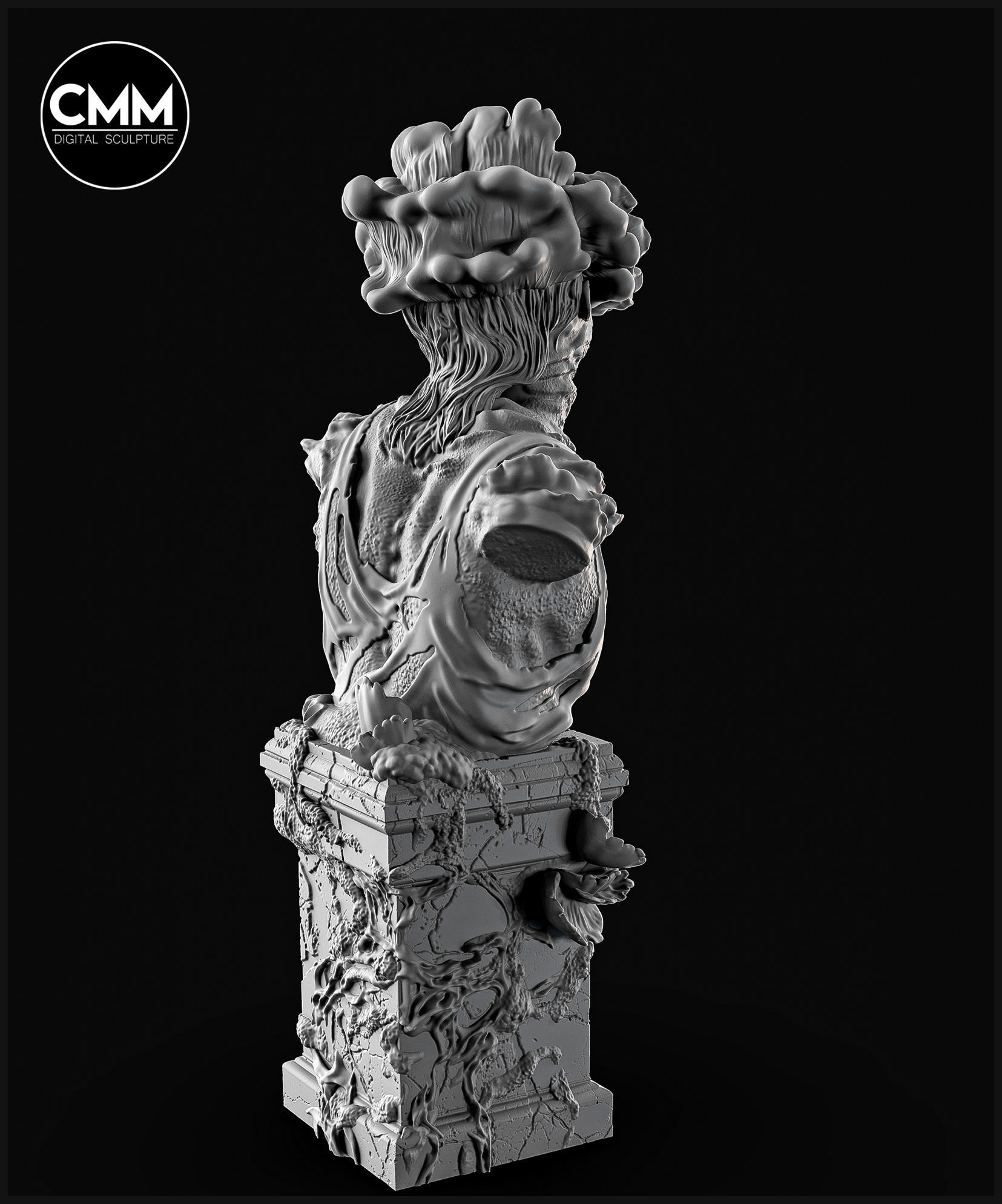 The Las Of Us clicker bust fan art  3D print model_5