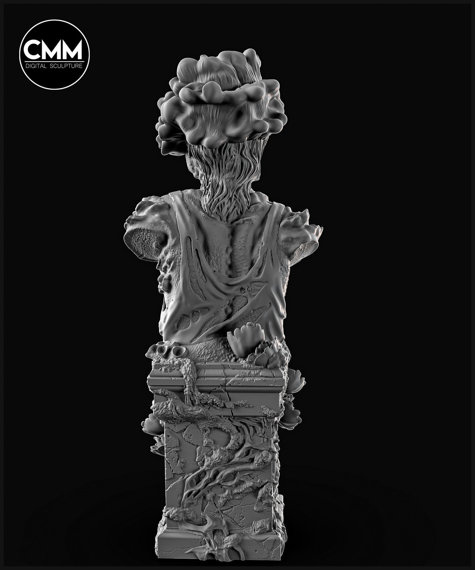 The Las Of Us clicker bust fan art  3D print model_6