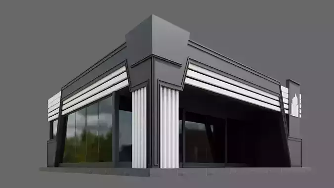 Glass Pavilion ID072 3D model