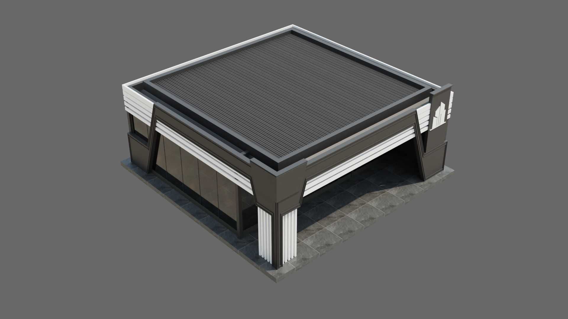 Glass Pavilion ID072 3D model_2