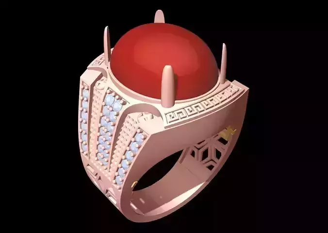 Oval Stone Ring - Diamond Ring - N2455