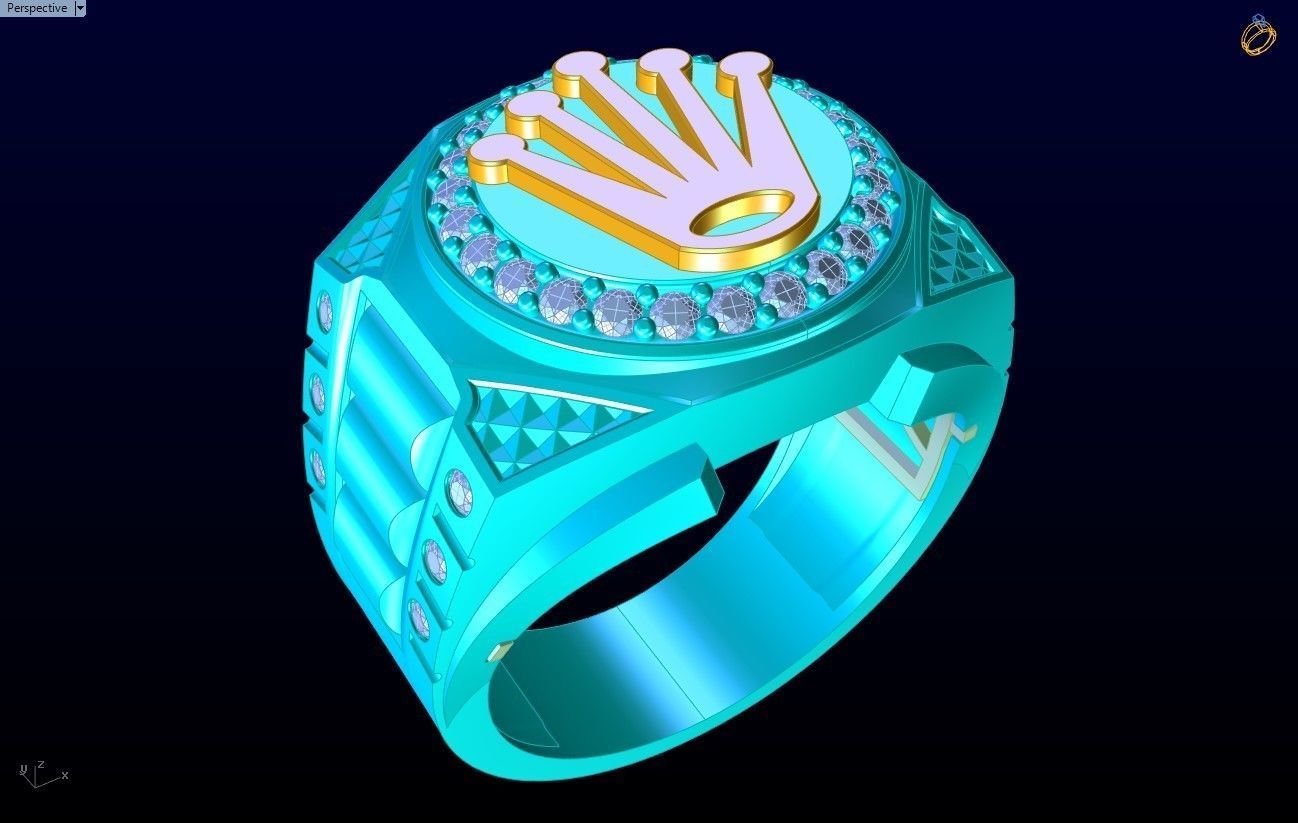 Crown Rings - Kings Rings - N2450 3D print model_9