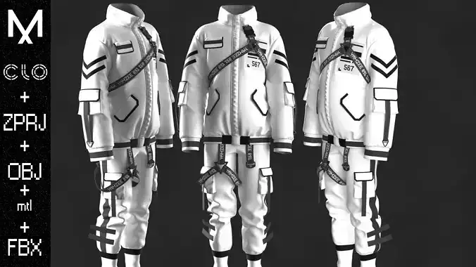 Outfit Male OBJ mtl FBX ZPRJ 3D model