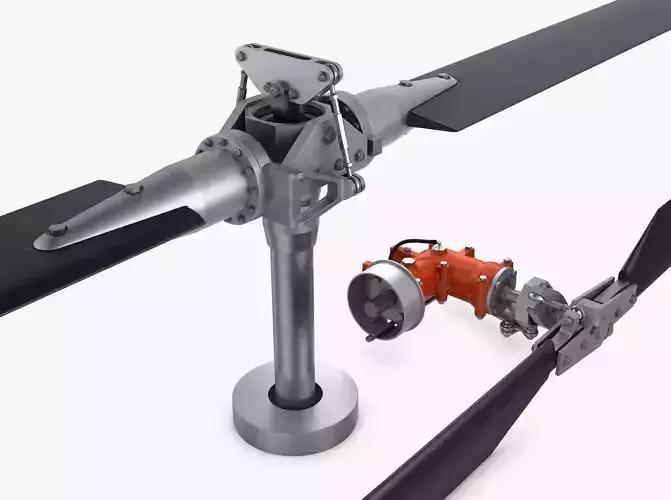 Helicopter Rotor System v 1 3D model