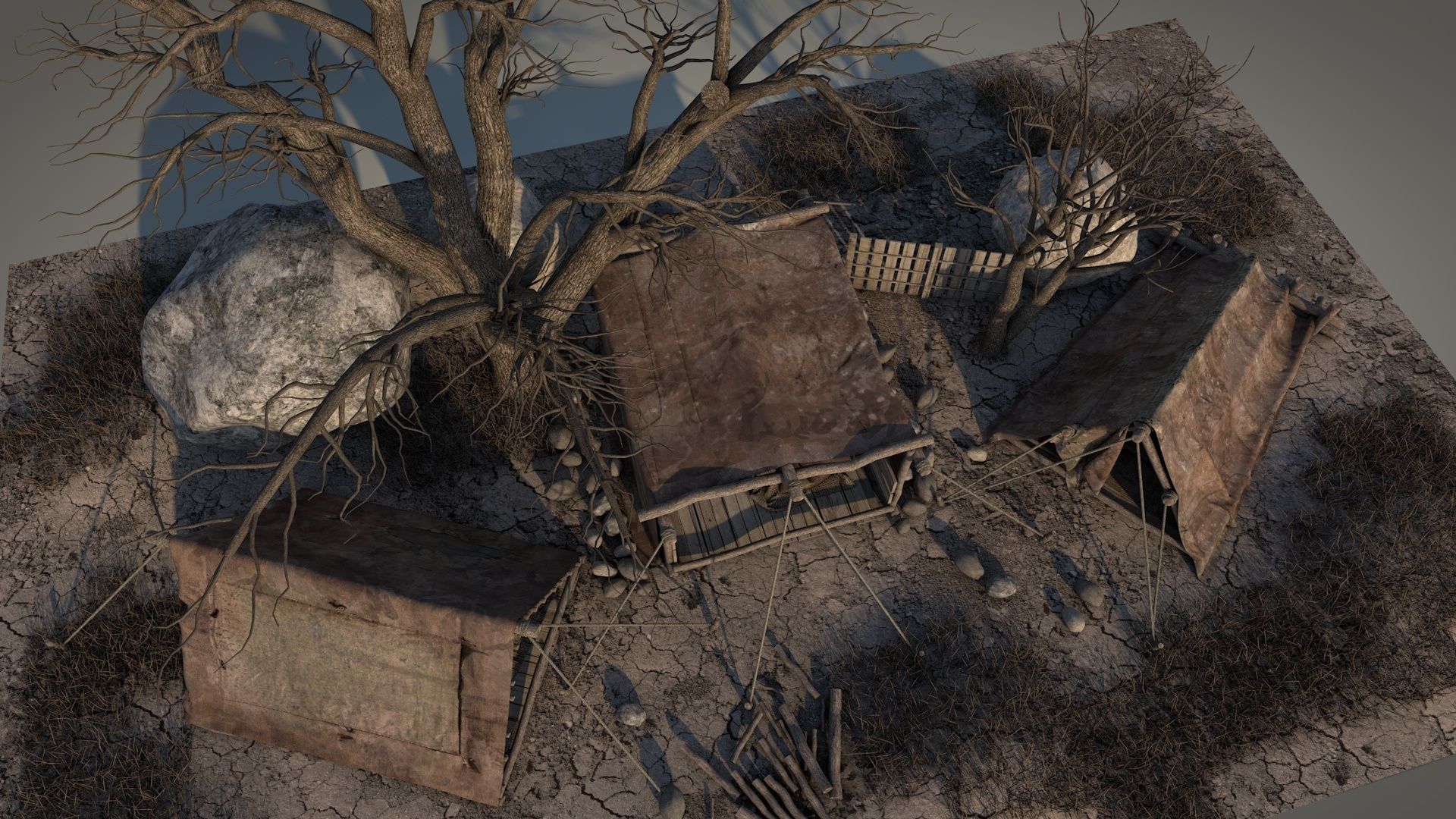 Survival Tent v8 3D model_5