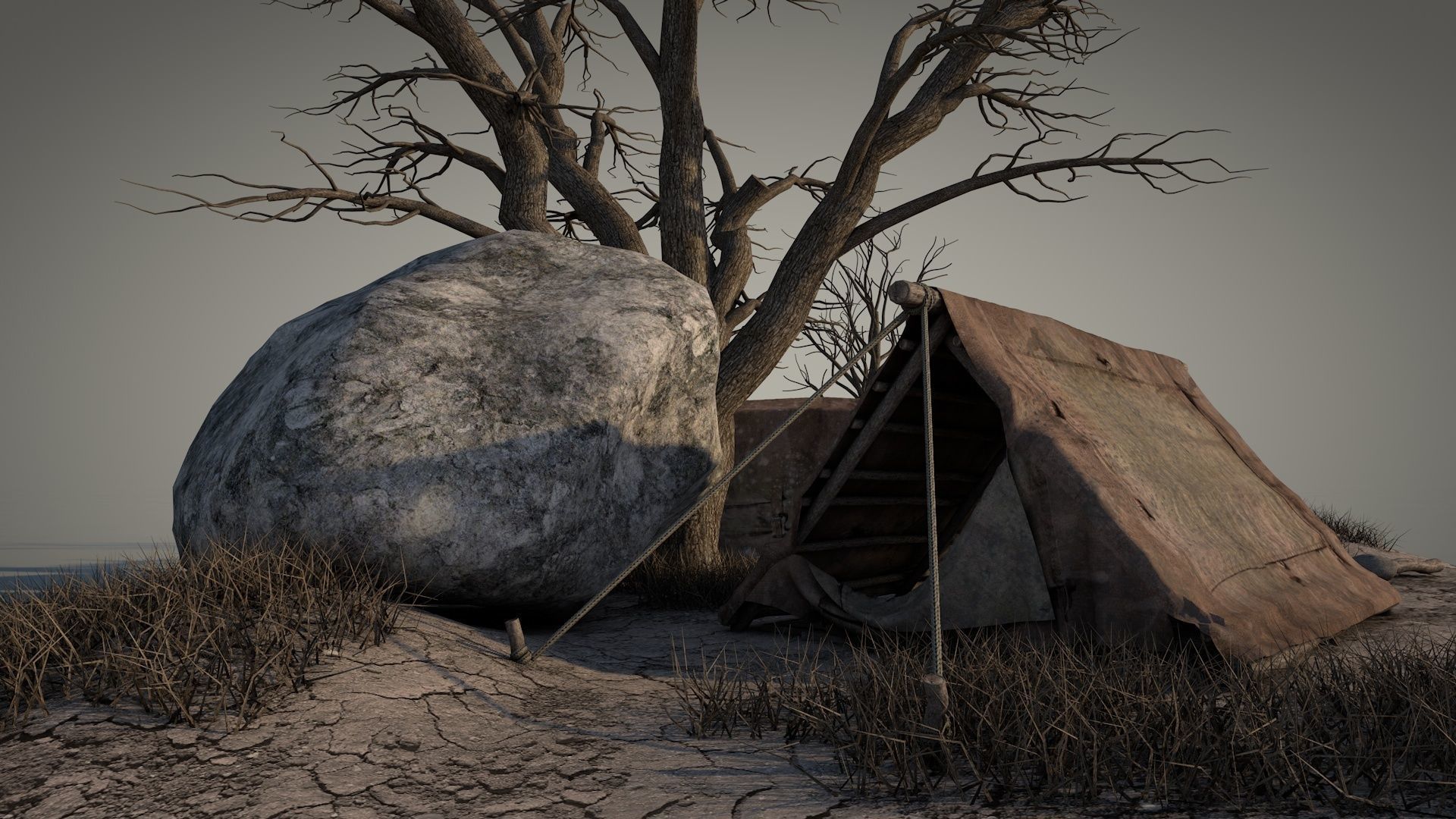 Survival Tent v8 3D model_6