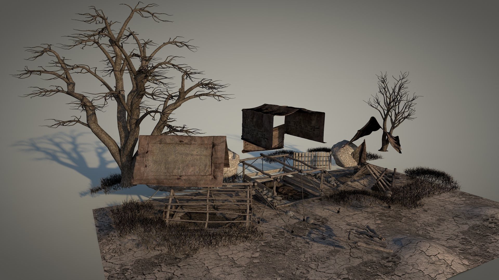 Survival Tent v8 3D model_22