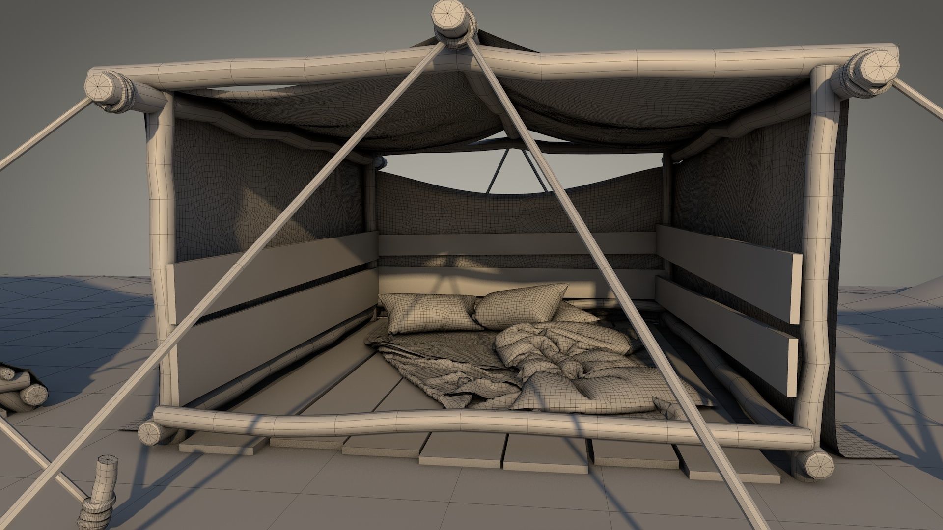 Survival Tent v8 3D model_15