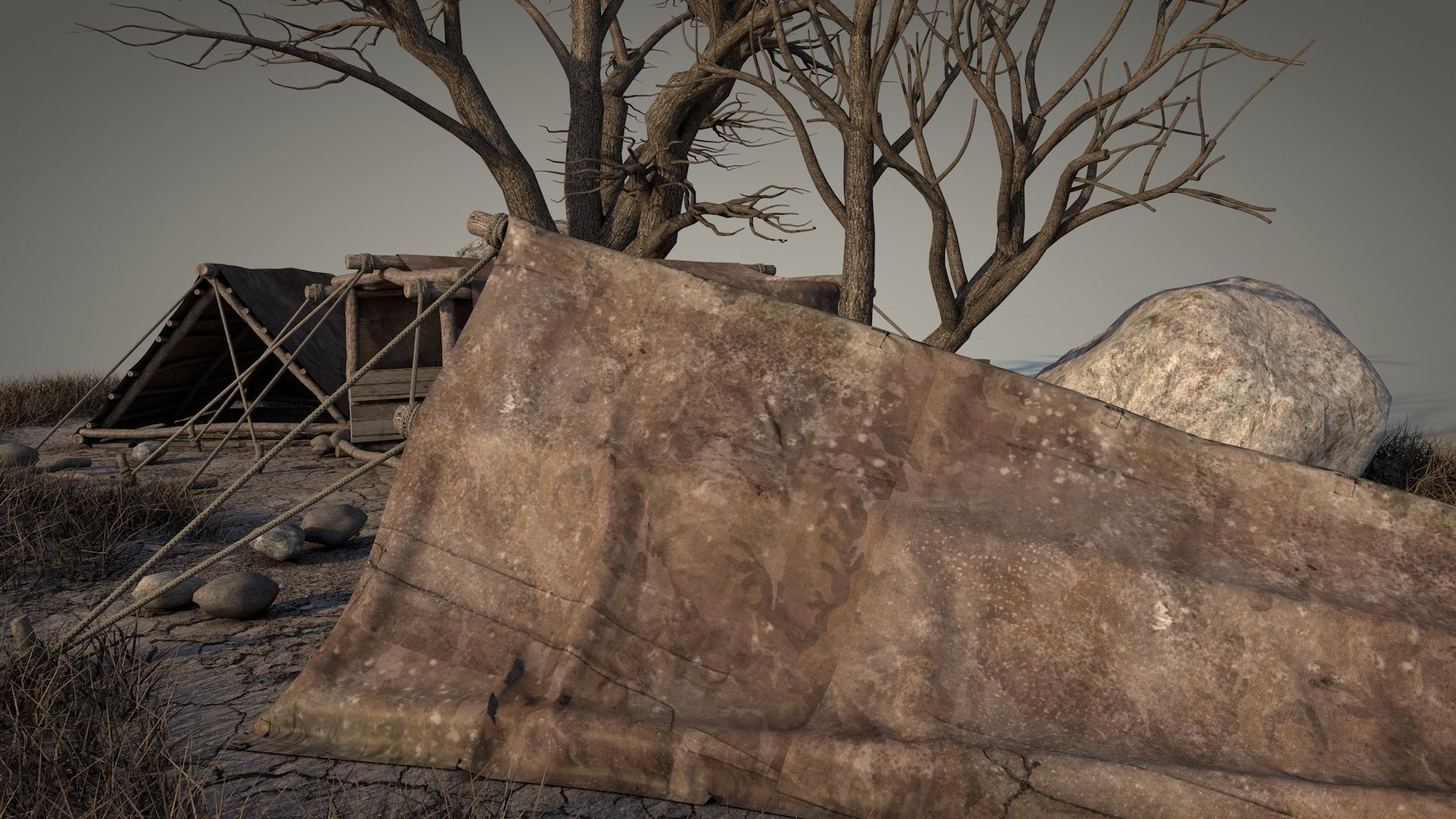 Survival Tent v8 3D model_2