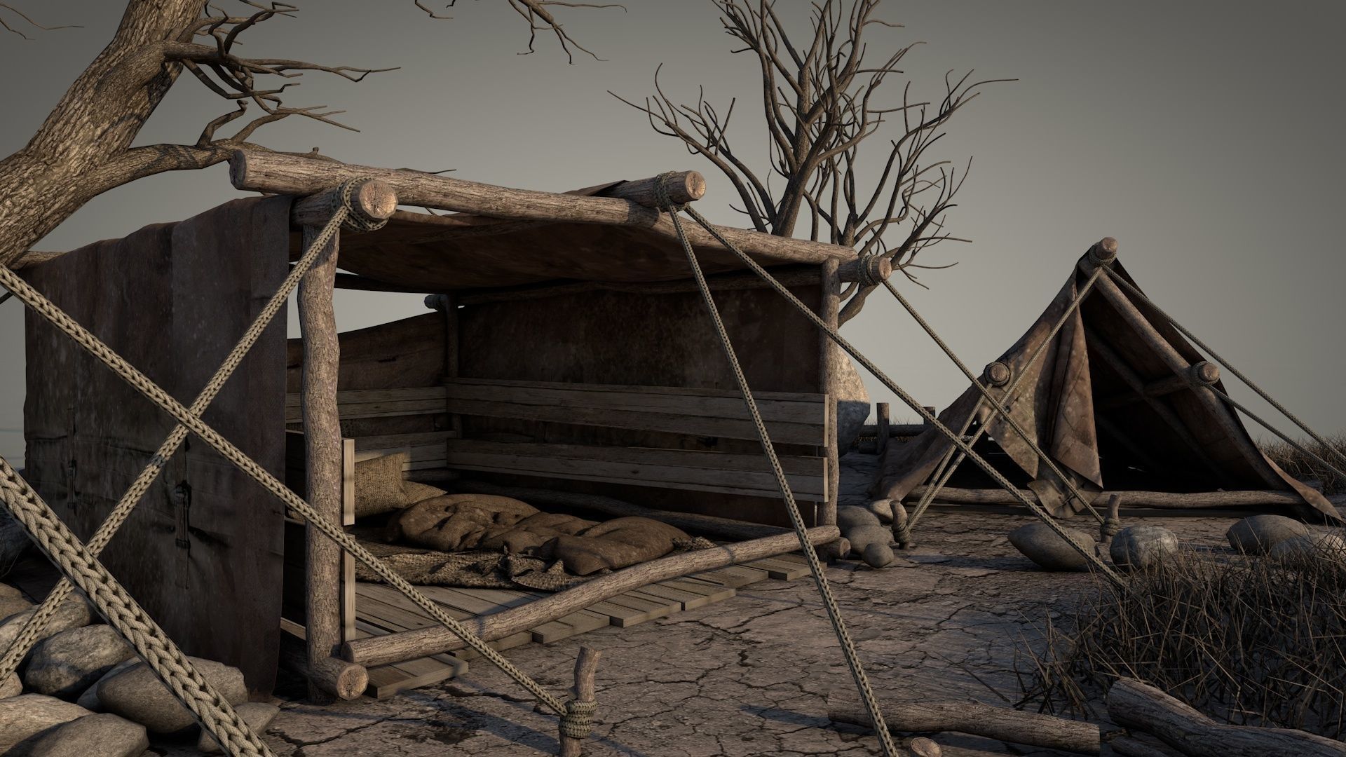 Survival Tent v8 3D model_3
