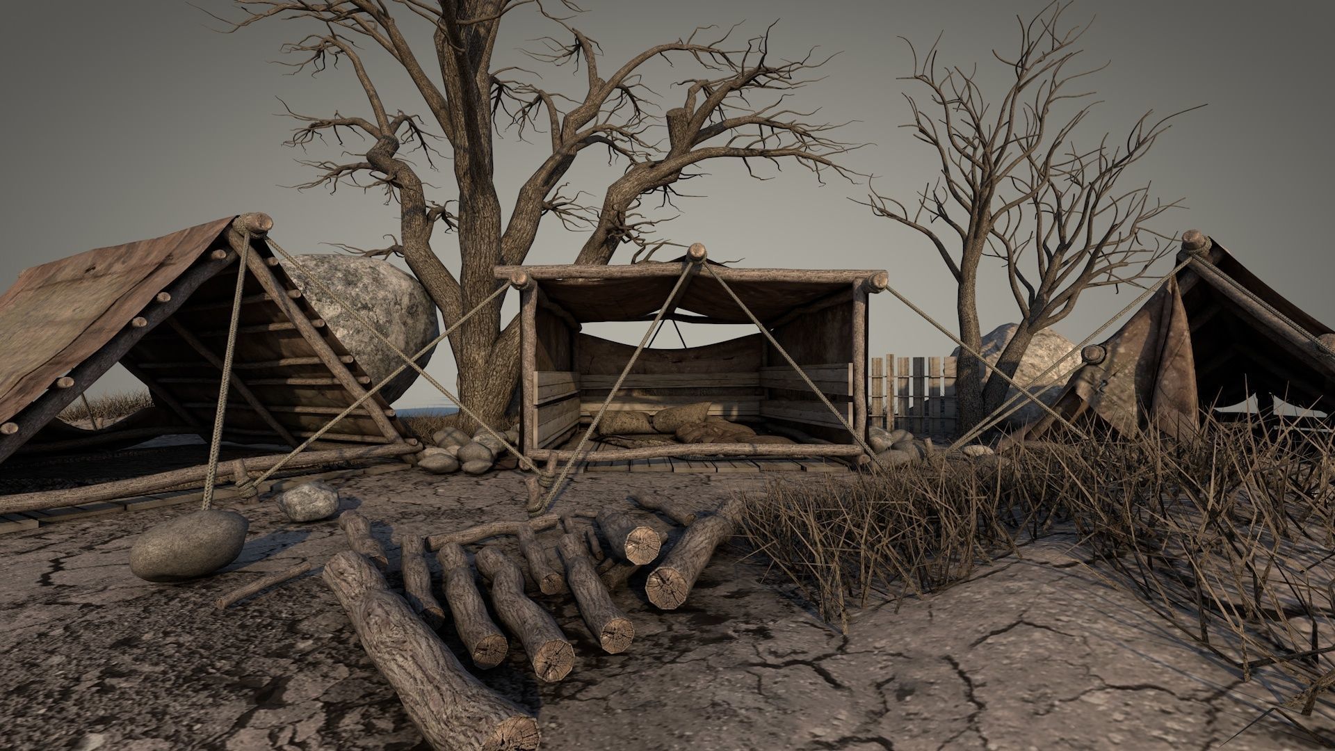 Survival Tent v8 3D model_11
