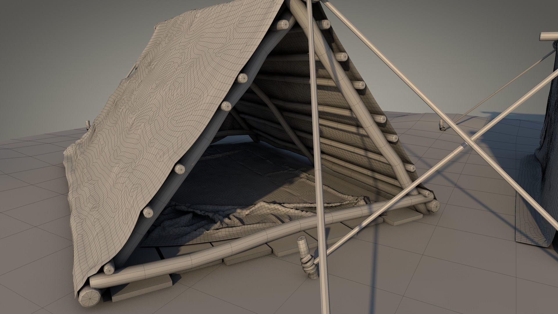 Survival Tent v8 3D model_14