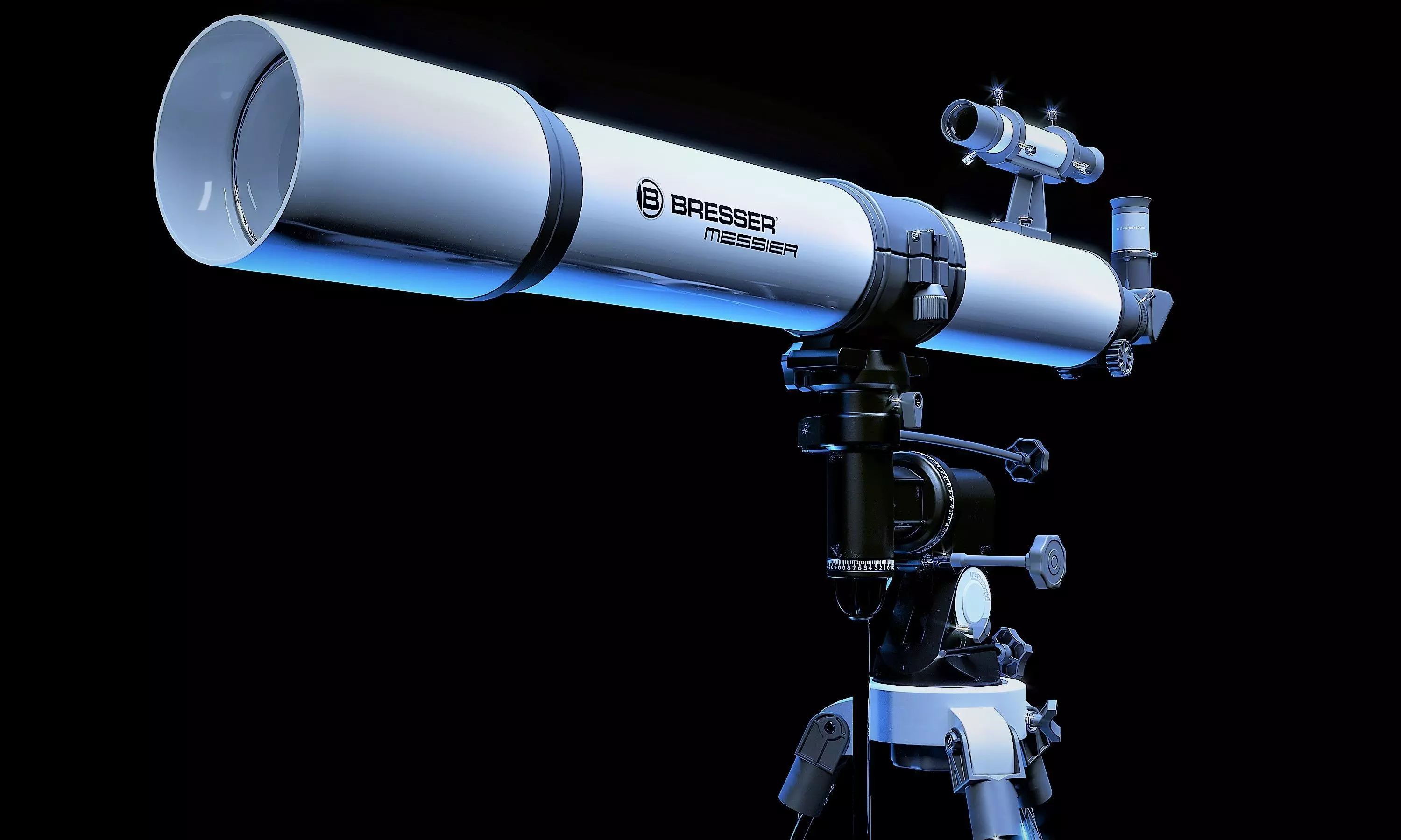 Telescope on tripod 3D model_0