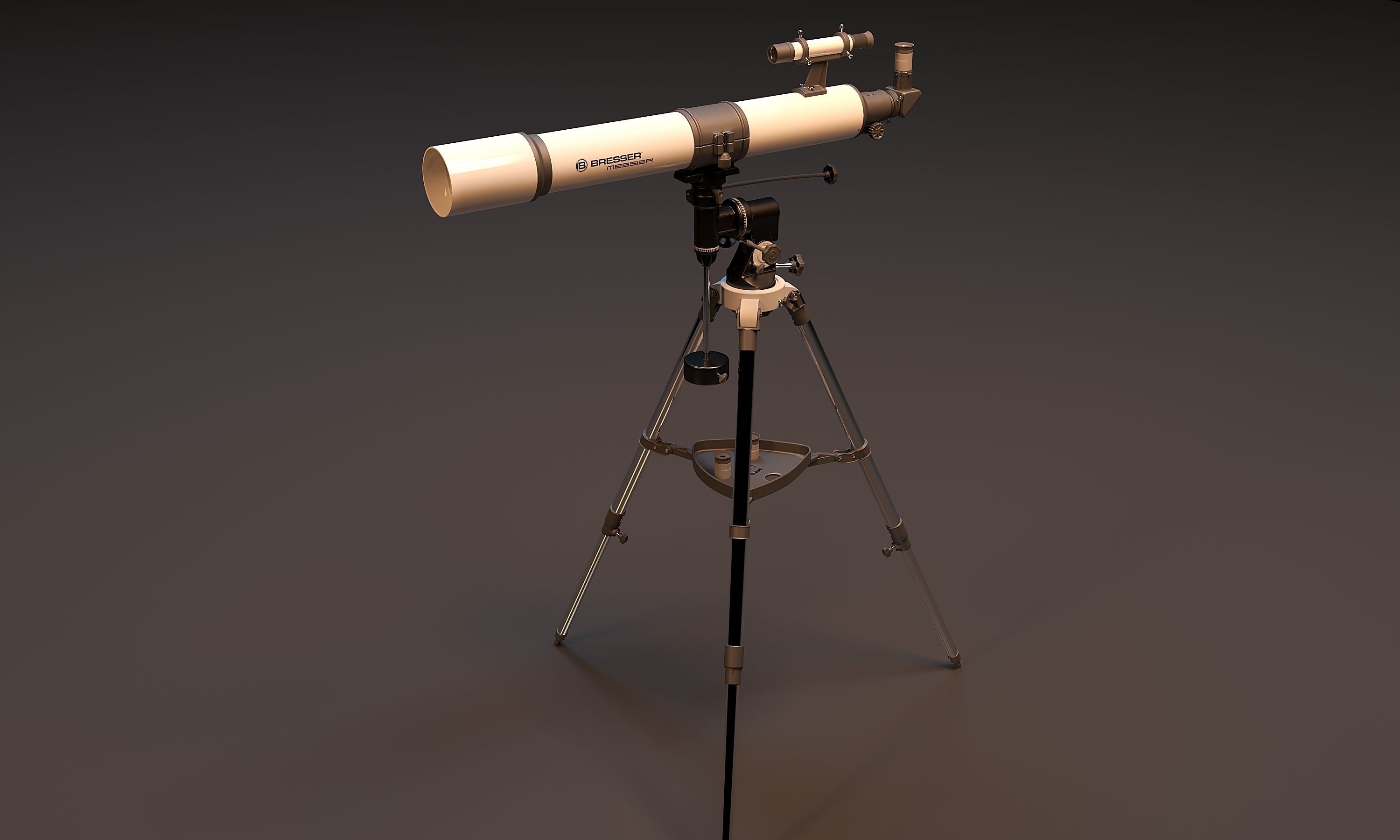 Telescope on tripod 3D model_2