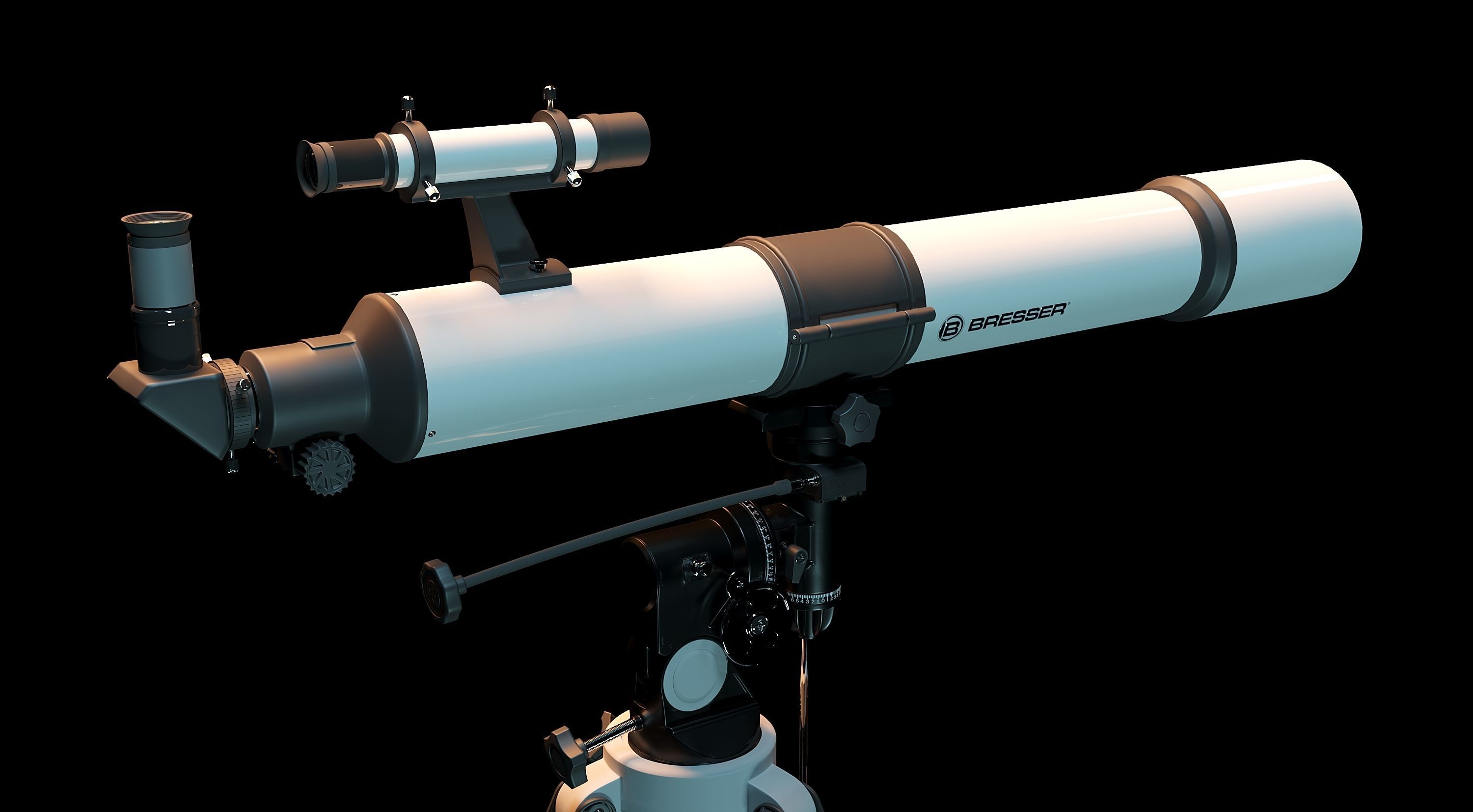 Telescope on tripod 3D model_3