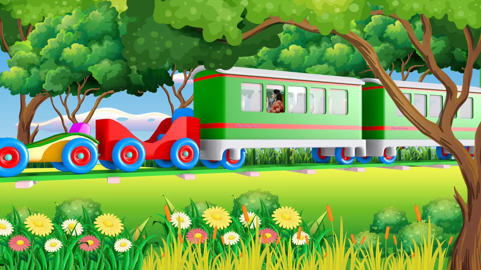 Choo Choo Train Low-poly 3D model