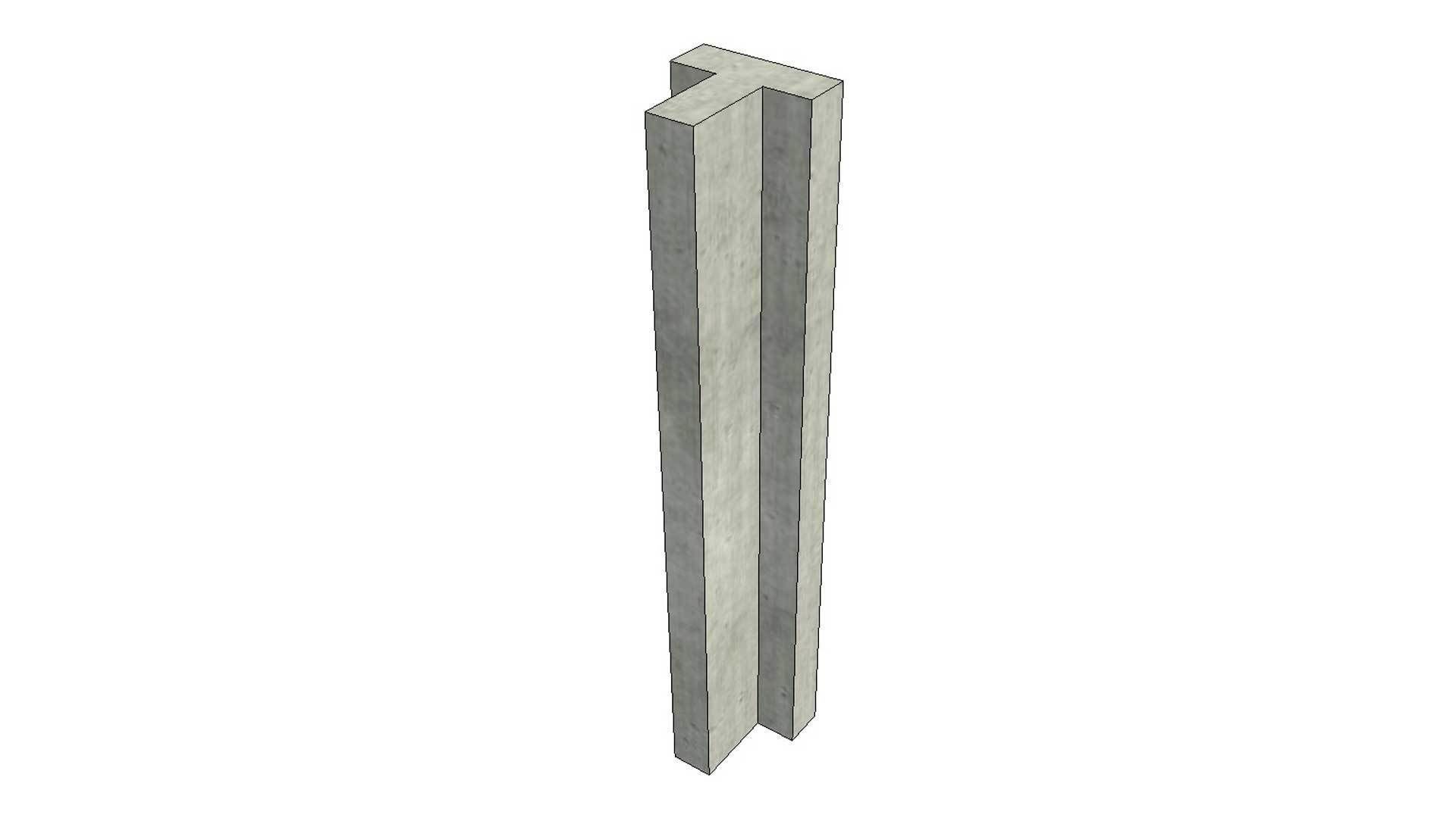 T Shaped Column 3D model_4