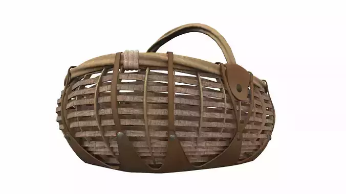 Modern wooden wicker basket