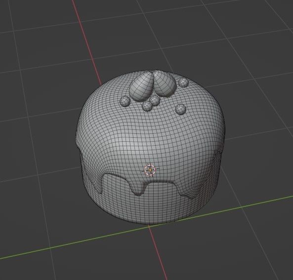 strawberry cake Low-poly 3D model_2