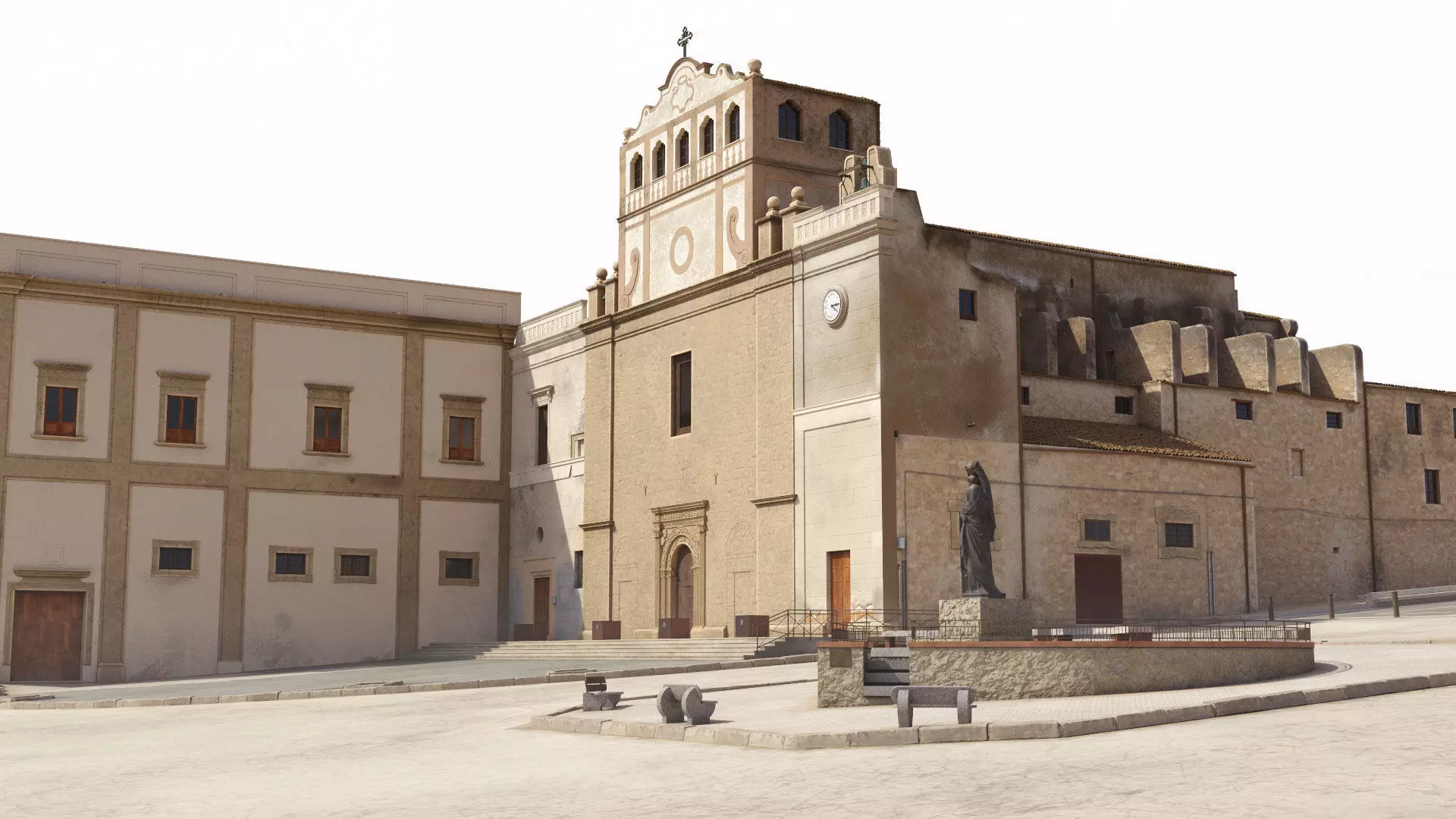 Sicilian Church 3D model_0