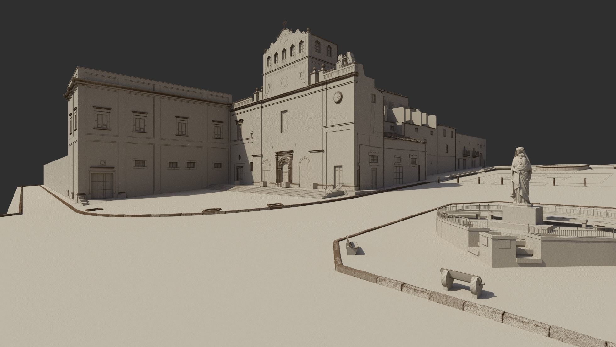 Sicilian Church 3D model_4