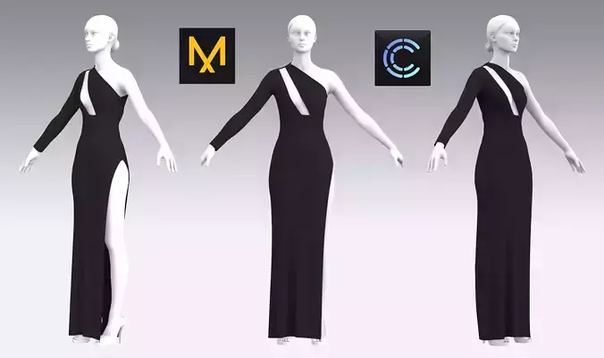 Dress Outfits MD CLO 3D ZPRJ ZPAC project files 3D model