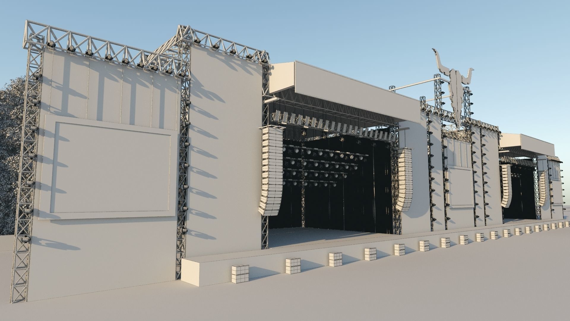 Concert Stage Event Truss 3D model_5