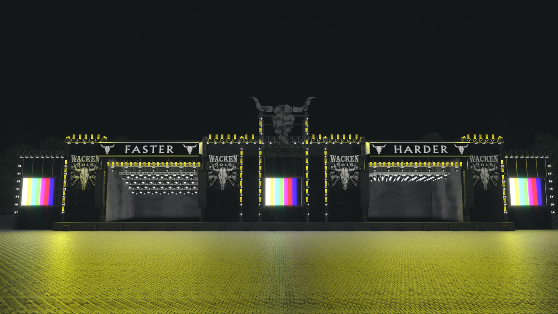 Concert Stage Event Truss 3D model_3