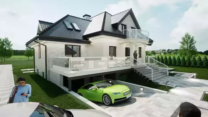 classic house model 3D model