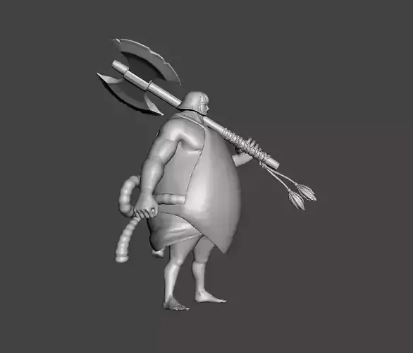 Sentomaru 3D Model man with axe