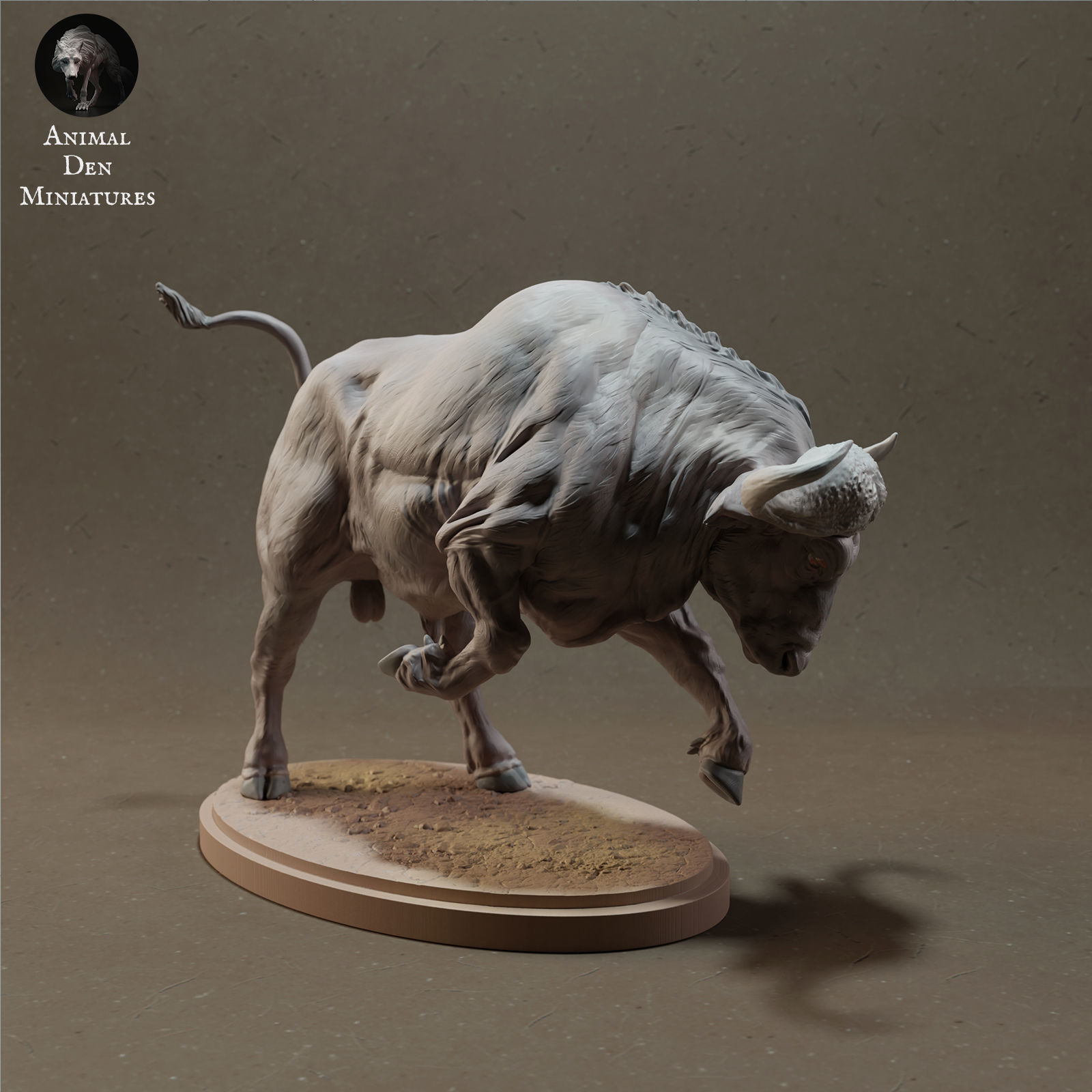 Cape Buffalo Charging 3D print model_1