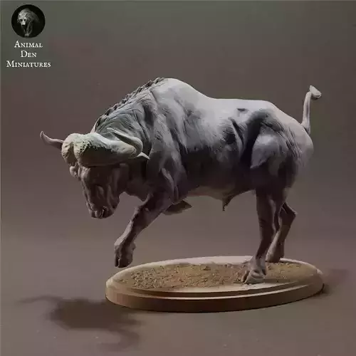 Cape Buffalo Charging 3D print model