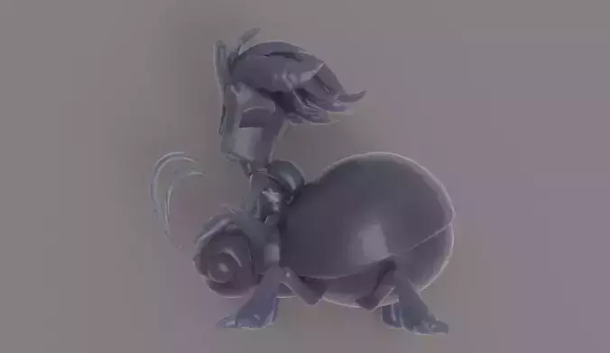 Beetlebark and Plod Courier DOTA 2 3D Model