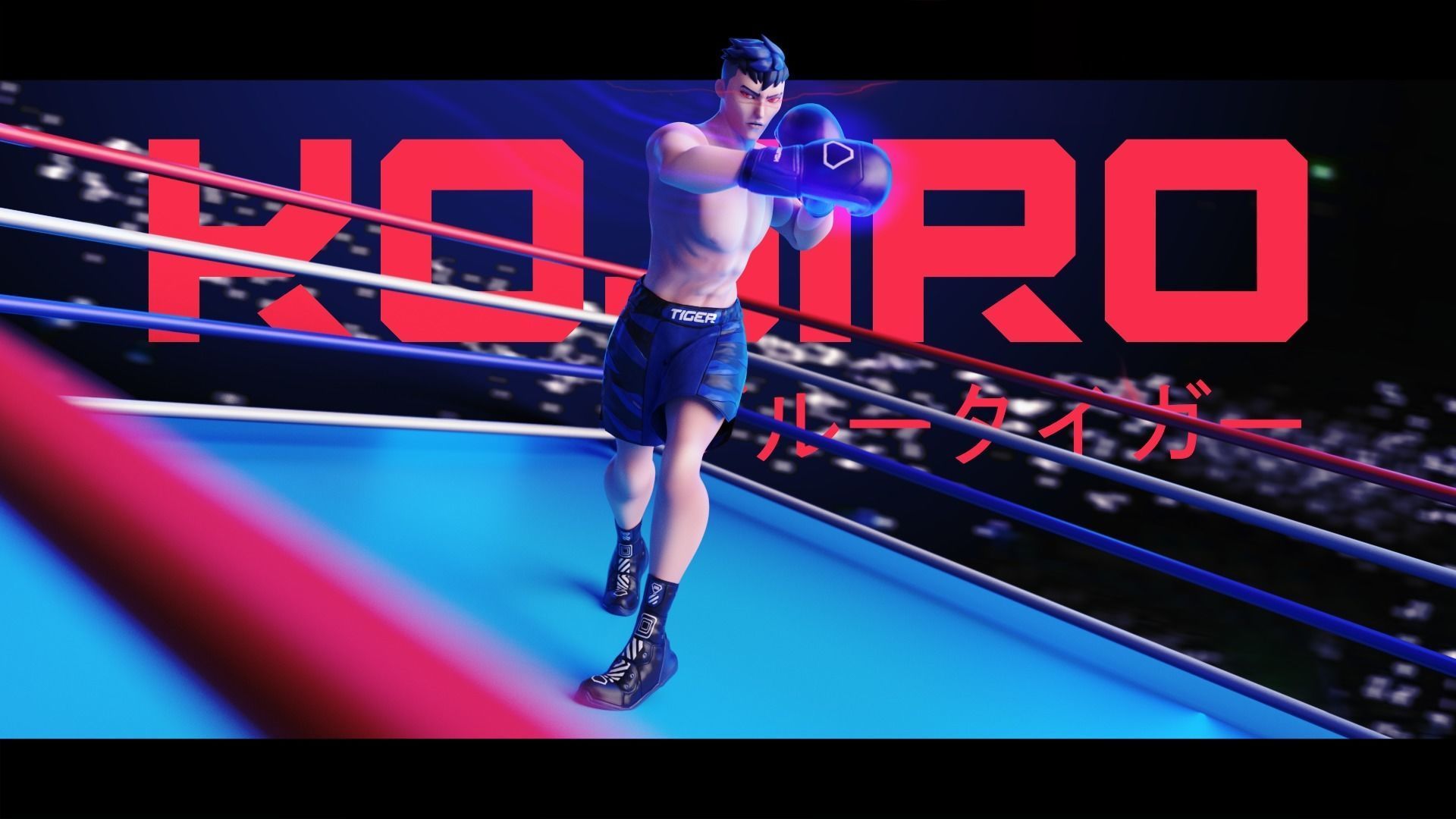 Low Poly Boxer - MMA Fighter -  Kojiro Low-poly 3D model_1