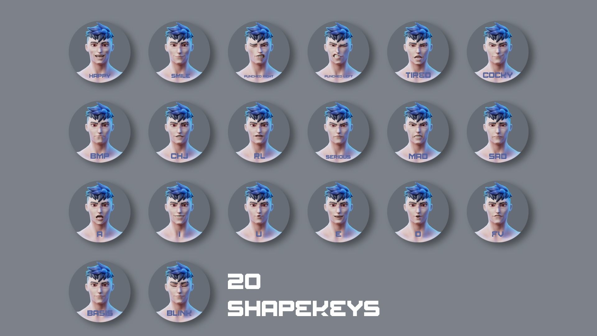 Low Poly Boxer - MMA Fighter -  Kojiro Low-poly 3D model_26