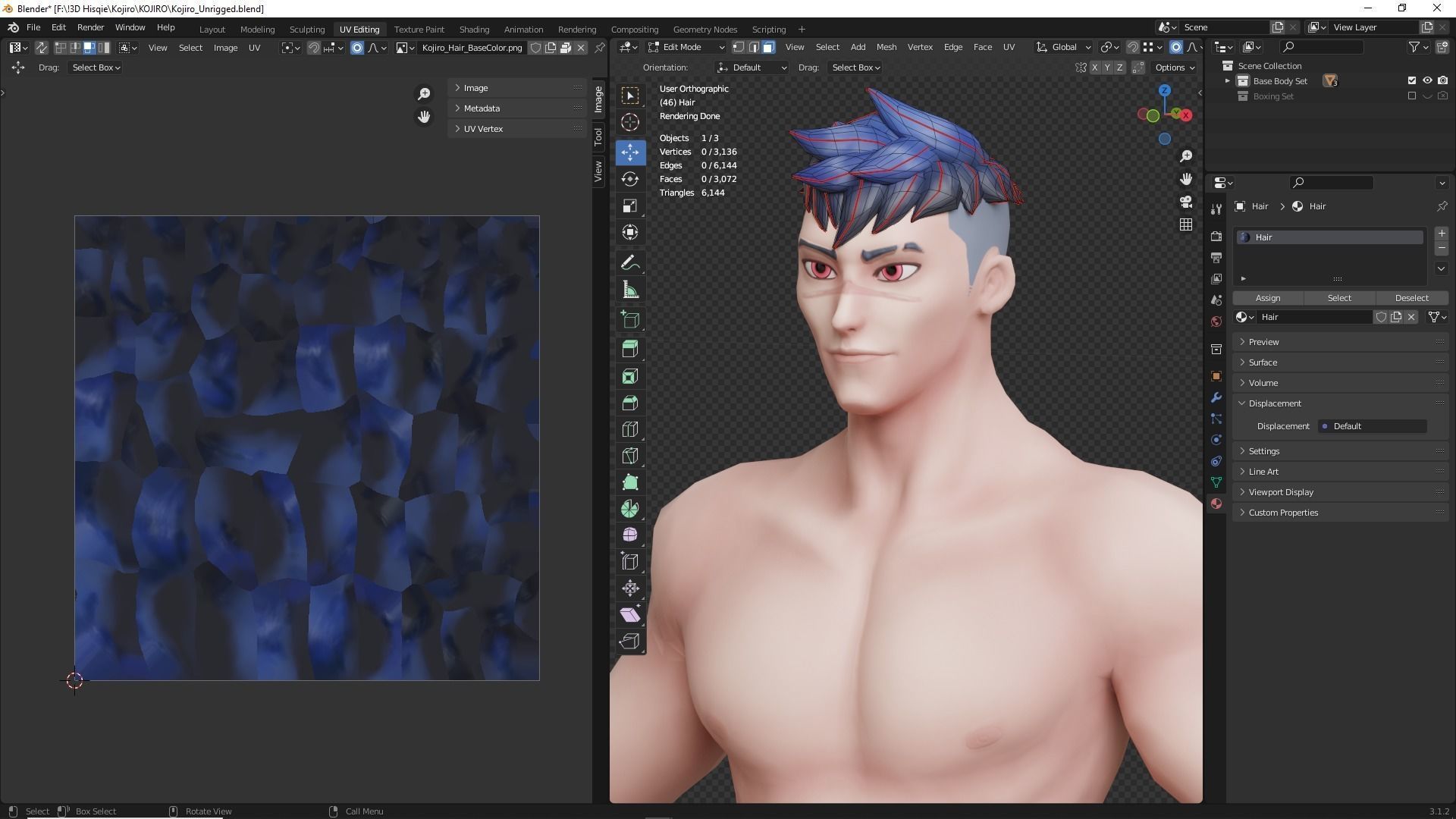 Low Poly Boxer - MMA Fighter -  Kojiro Low-poly 3D model_23