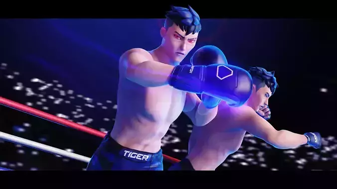 Low Poly Boxer - MMA Fighter -  Kojiro Low-poly 3D model
